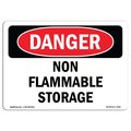 Signmission Safety Sign, OSHA Danger, 18" Height, 24" Width, Rigid Plastic, Non Flammable Storage, Landscape OS-DS-P-1824-L-2341